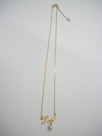 Colar "Love com pérola"